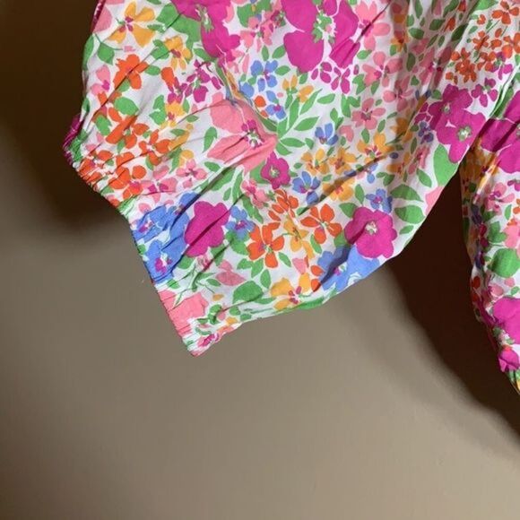 Paper Heart Bright Multi-Colour Floral Crop Blouse - Picture 6 of 7